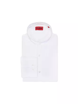 HUGO | Chemise en lin coupe slim ELVORY | weiss